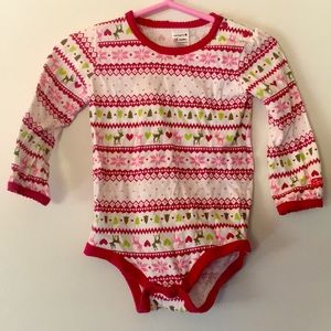 8/15 Carhartt reindeer & Christmas print onesie